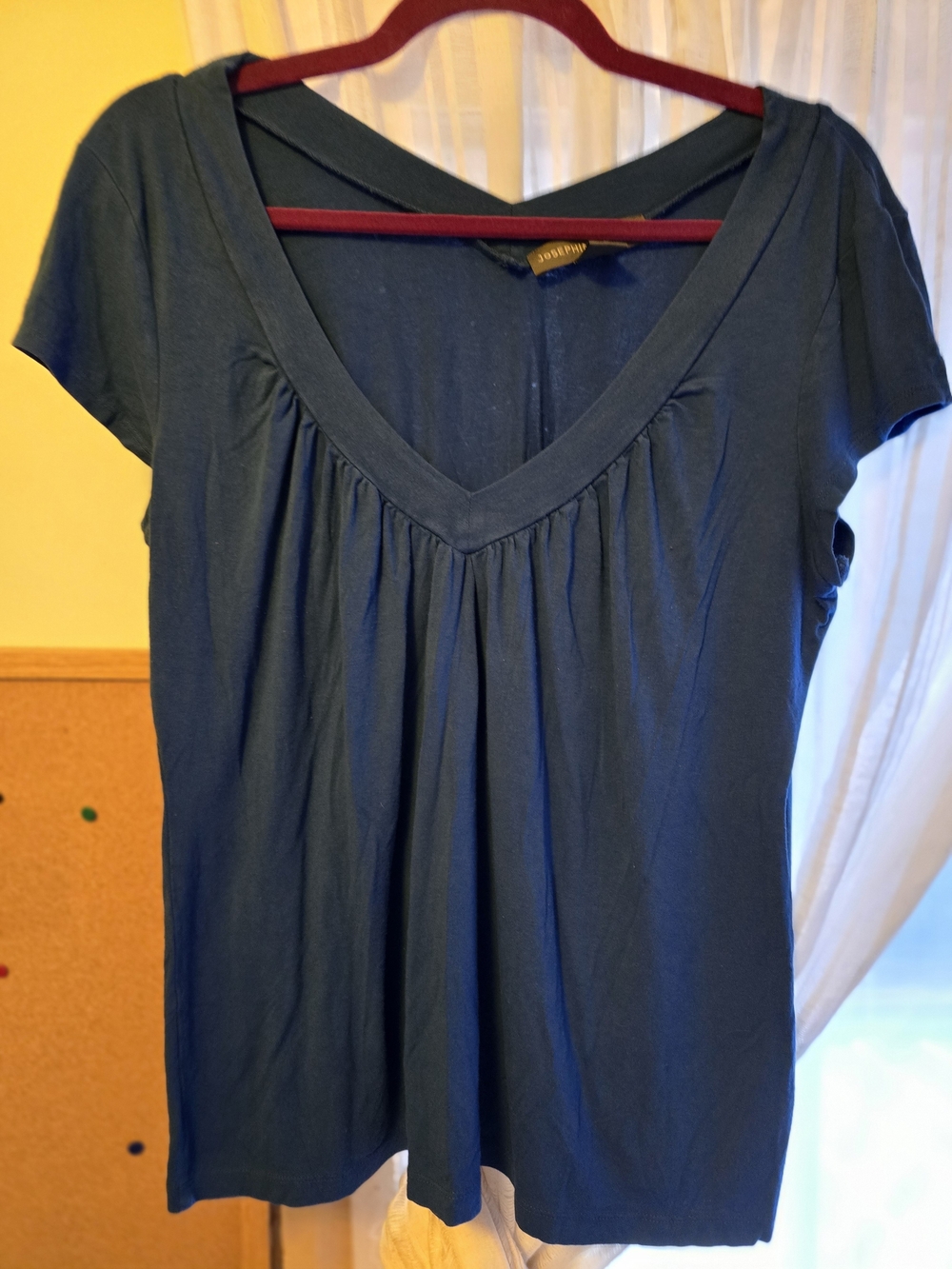 Josephine Chaus Royal Blue V-Neck Short Sleeve Tee